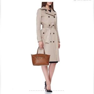COACH Brown Pebbled Leather Prairie Satchel